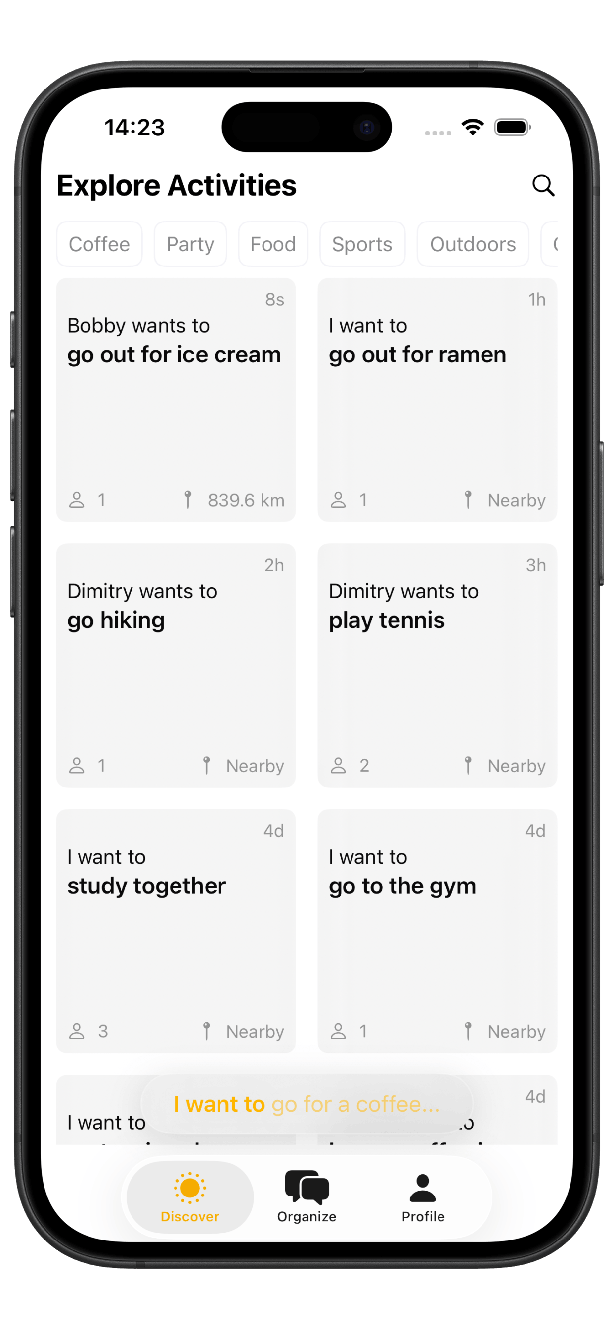 Explore activities around you